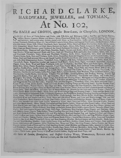 Collection of Trade Cards, Mainly British, 1700 - 1850 [Baron Leverhulme, Volume II]
