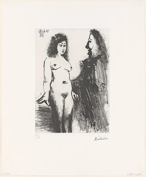 Young Prostitute and Musketeer, from 347 Suite — Aldo and Piero Crommelynck|Pablo Picasso|Galerie Louise Leiris