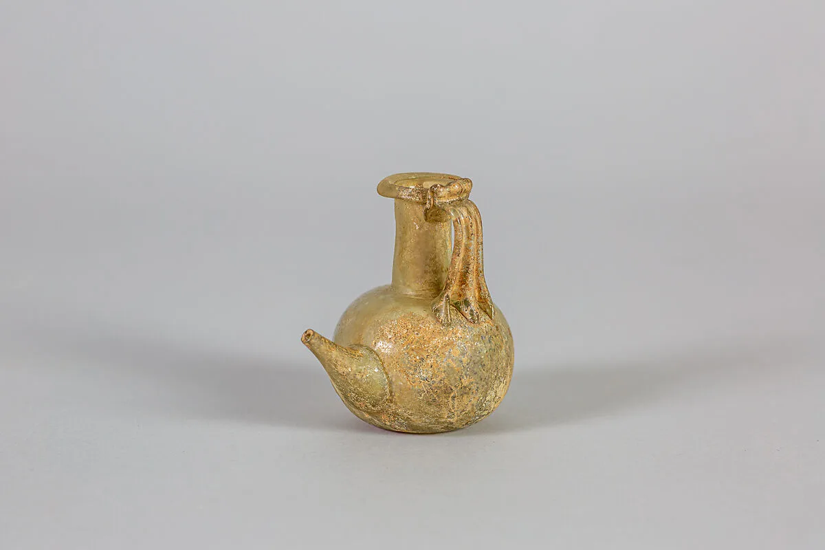 Glass jug with spout — Unknown