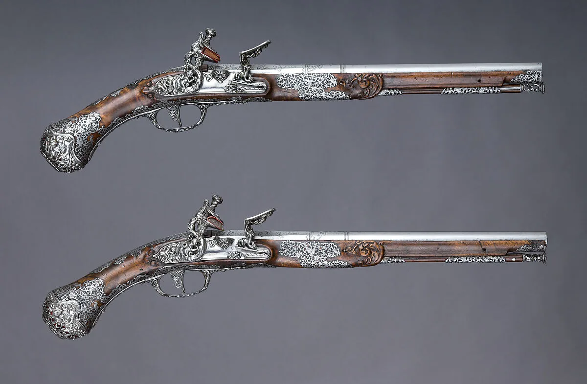Pair of Flintlock Pistols — Giovan Battista Francino