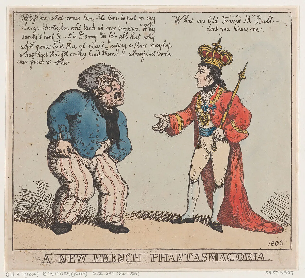A New French Phantasmagoria — Thomas Rowlandson|George Murgatroyd Woodward|Napoléon Bonaparte