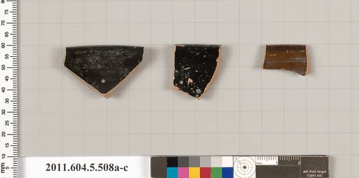 Terracotta rim fragments of kylikes (drinking cups)