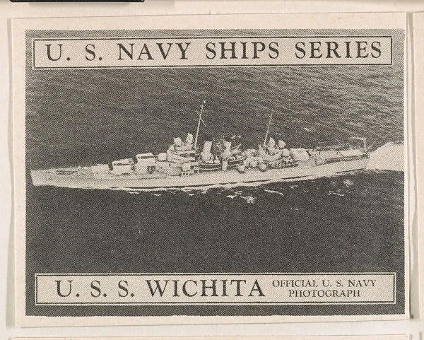U. S. S. WICHITA , bakery card from the U. S. Planes and Warships series (D85) — Purity Pretzel Company