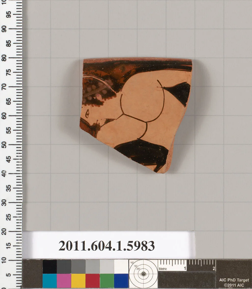 Terracotta rim fragment of a kylix (drinking cup) — Unknown