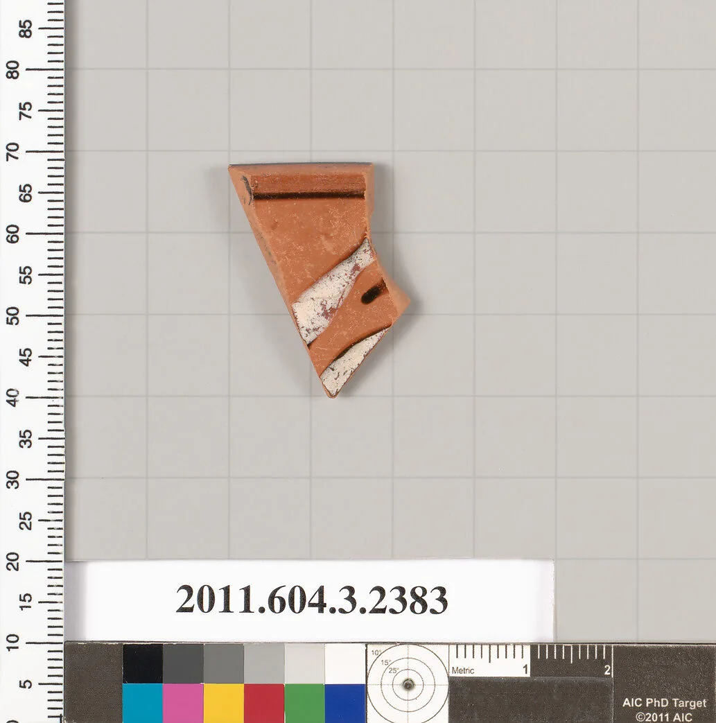 Terracotta rim fragment of a kylix: eye-cup (drinking cup) — Unknown