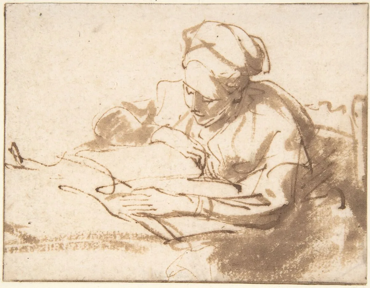 Woman Reading — Rembrandt (Rembrandt van Rijn)