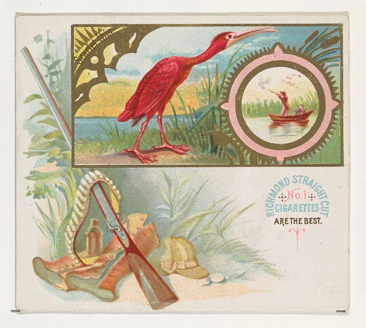 Scarlet Ibis, from the Game Birds series (N40) for Allen & Ginter Cigarettes — Allen & Ginter