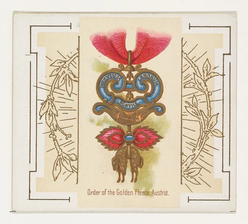 Order of the Golden Fleece, Austria, from the World's Decorations series (N44) for Allen & Ginter Cigarettes