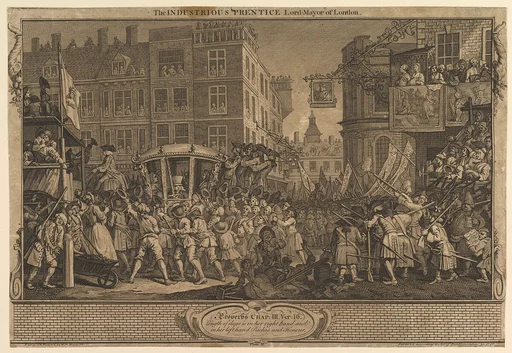 The Industrious 'Prentice Lord Mayor of London: Industry and Idleness, plate 12