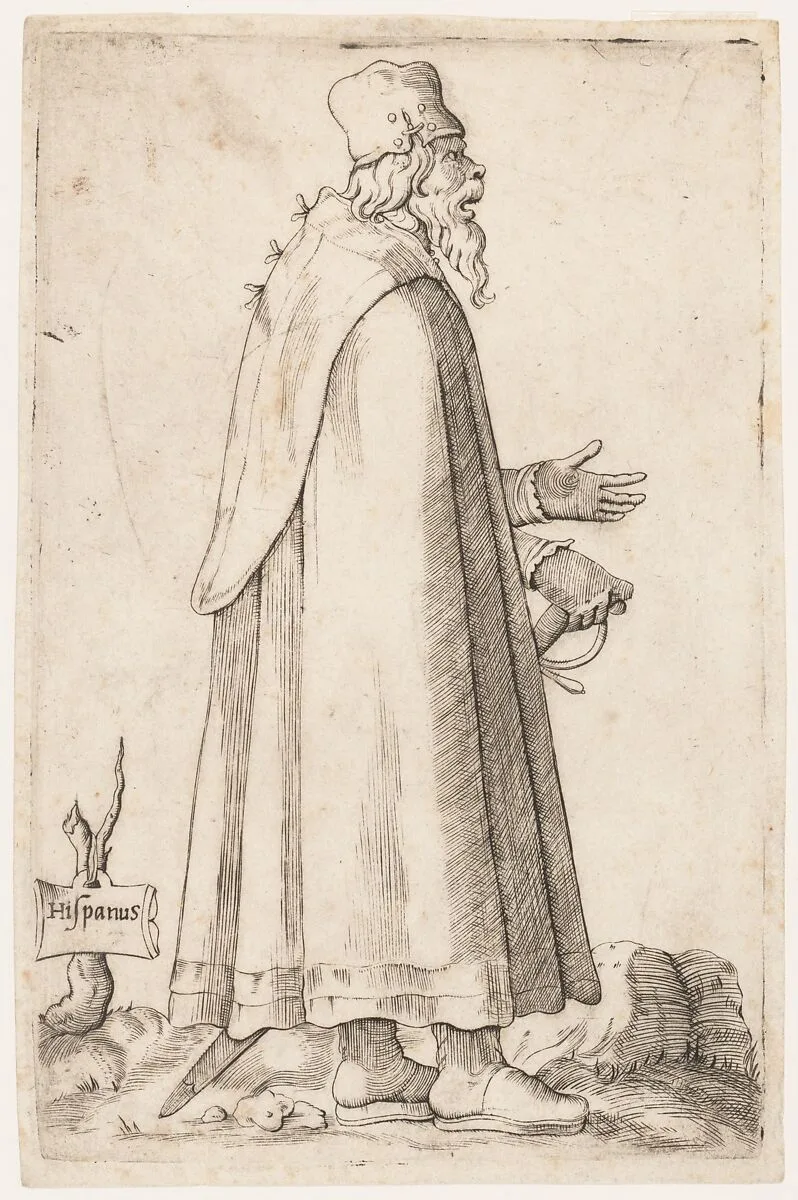 Costume Plate: Bearded Man from Spain — Enea Vico
