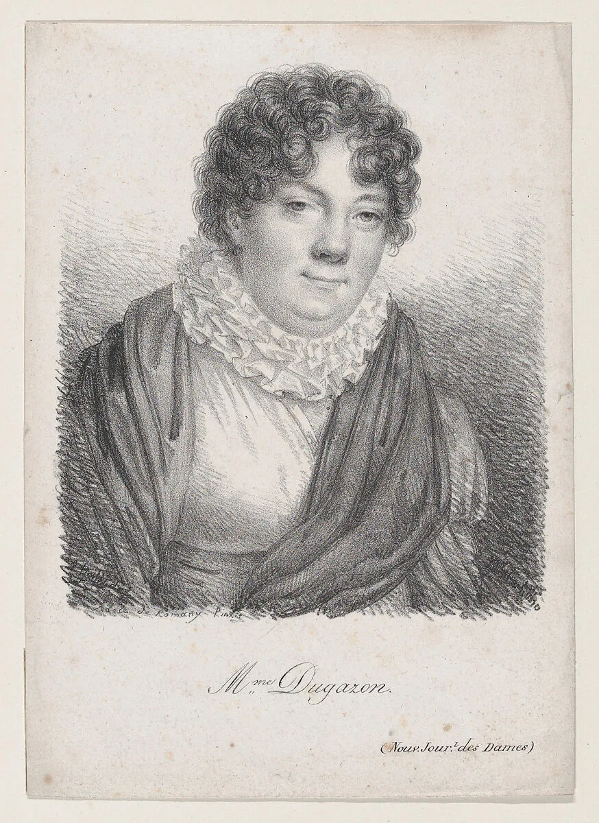 Portrait of Mme. Dugazon — Jules Boilly|Adèle de Romany|Charles Motte