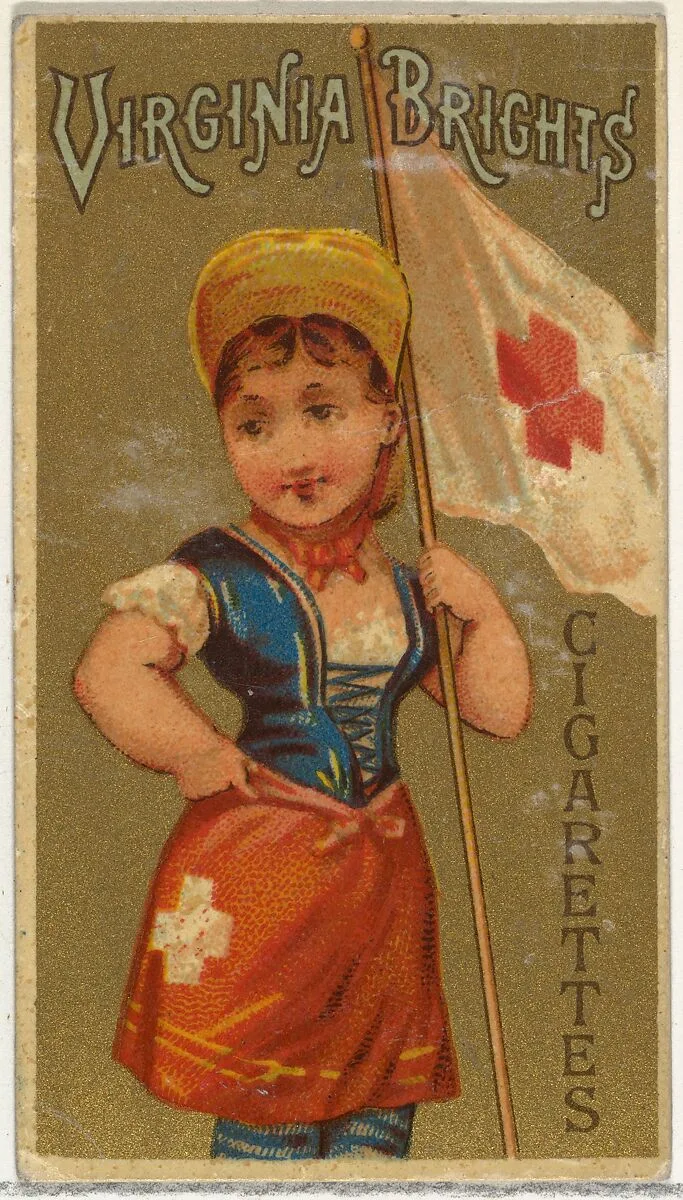 From the Girls and Children series (N64) promoting Virginia Brights Cigarettes for Allen & Ginter brand tobacco products — Allen & Ginter