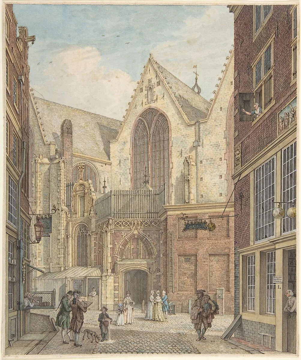View of the Old Church of Amsterdam — Hermanus Petrus Schouten