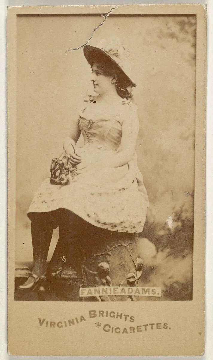 Fannie Adams, from the Actors and Actresses series (N45, Type 6) for Virginia Brights Cigarettes — Allen & Ginter
