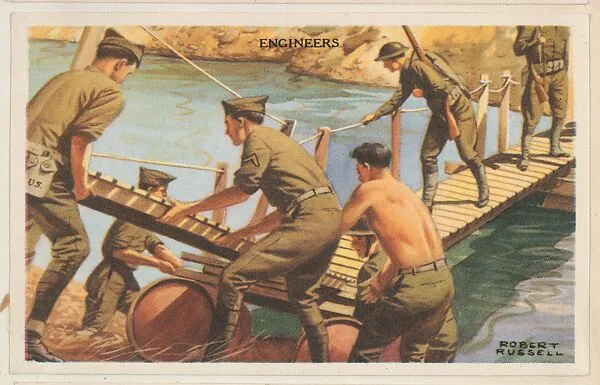 Engineers, bakery card from the National Defense series (D59), issued by Bell Bakeries, Inc. — Bell Bakeries, Inc.
