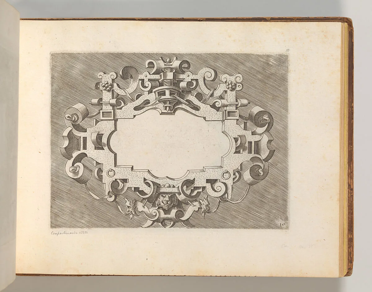Targhe ed altri ornati di varie e capricciose invenzioni (Cartouches and other ornaments of various and capricious invention, page 21) — Carlo Losi|Hans Vredeman de Vries