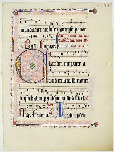 Manuscript Leaf with Initial C, from an Antiphonary
