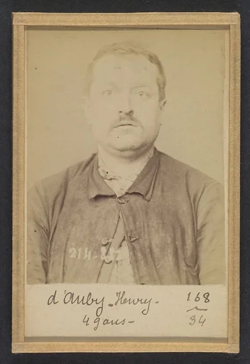 D'Auby. Henri. 48 (ou 49) ans, né à Montmédy (Meuse). Menuisier. Anarchiste. 28/2/94.
