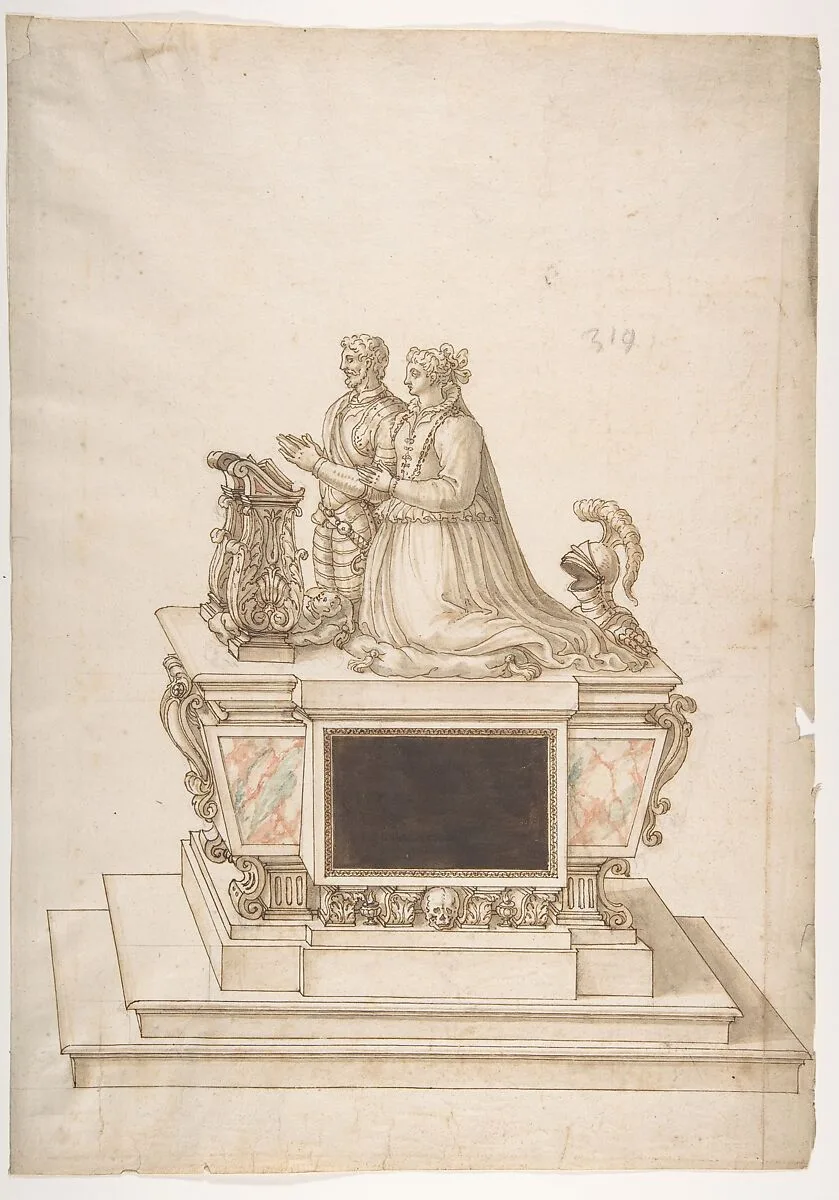 Design for a Triple Tomb — Anonymous, French, 16th century|Jacques Androuet Du Cerceau