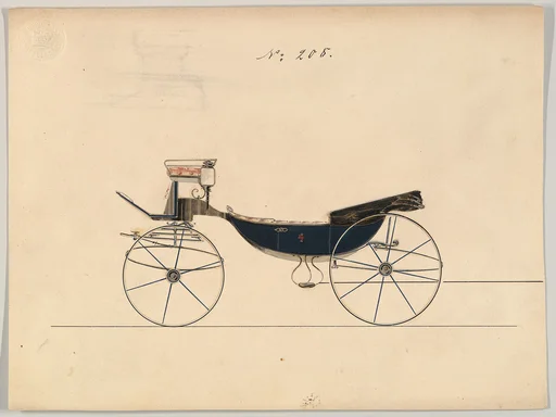 Design for Barouche Vis-à-vis, no. 208