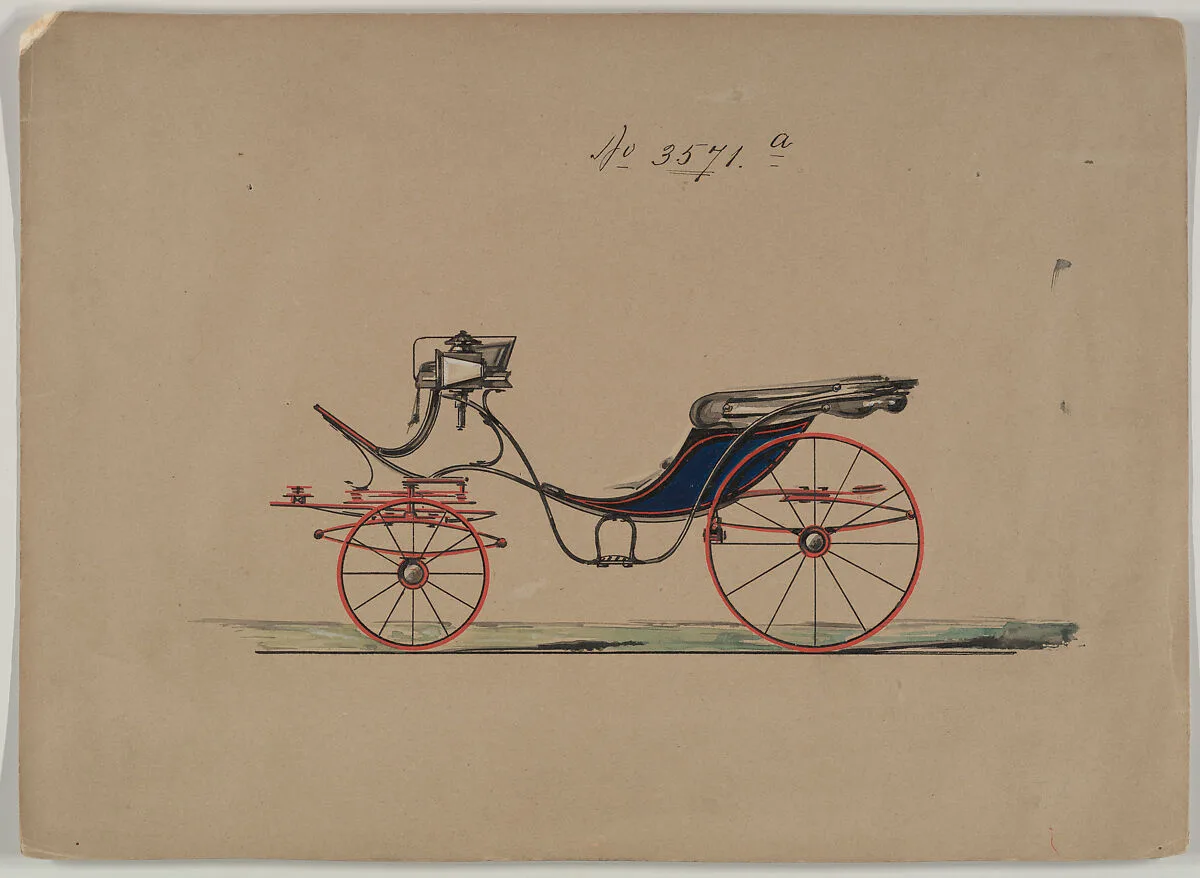Design for Cabriolet or Victoria, no. 3571a — Brewster & Co.