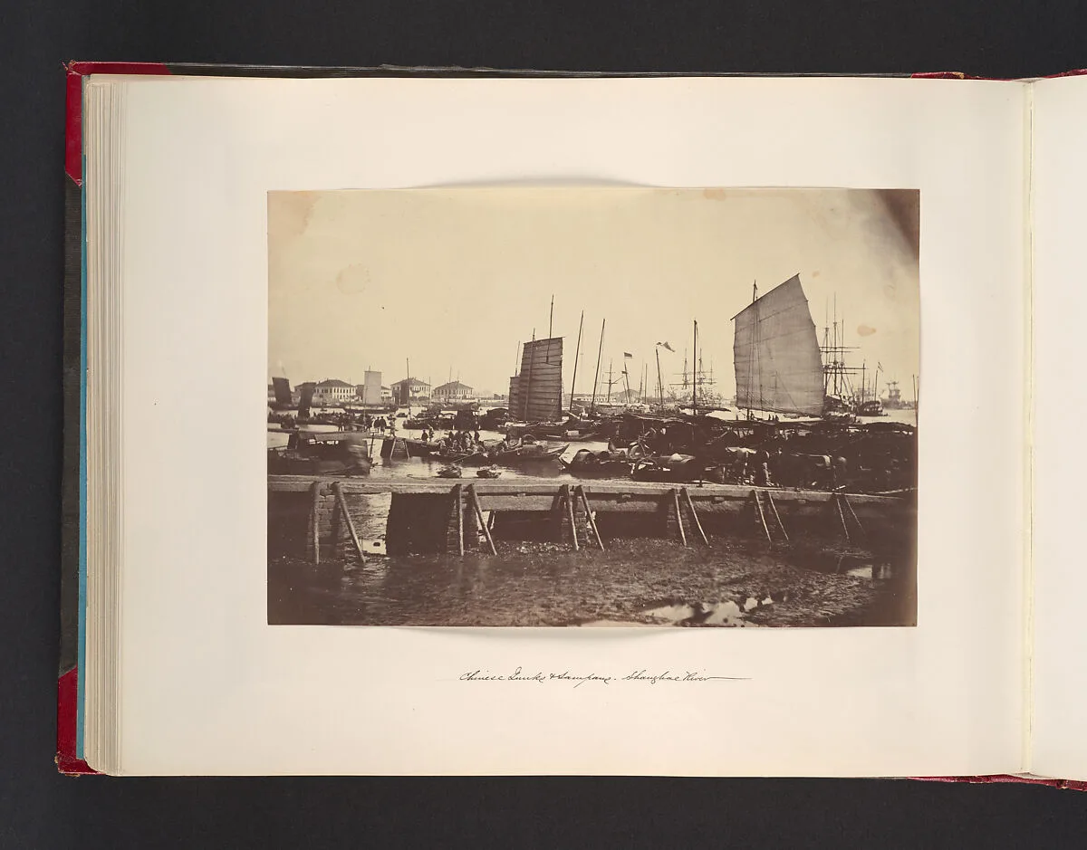 Chinese Junks Sampans, Shanghai River — John Thomson