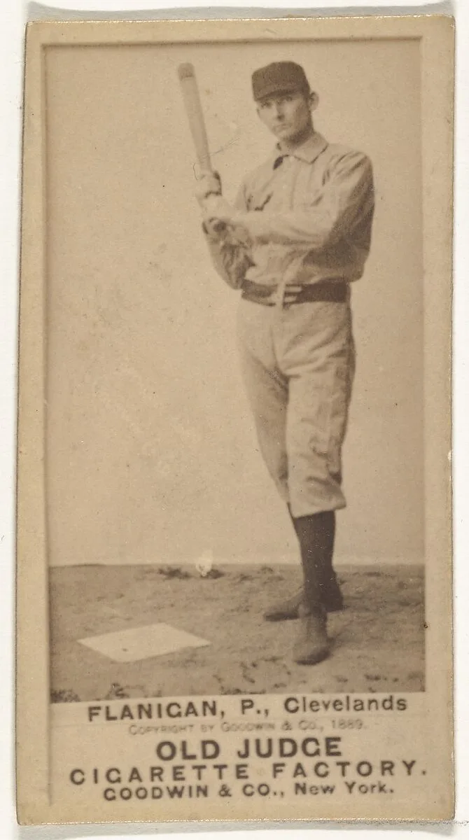 Flanigan, Pitcher, Cleveland, from the Old Judge series (N172) for Old Judge Cigarettes — Goodwin & Company