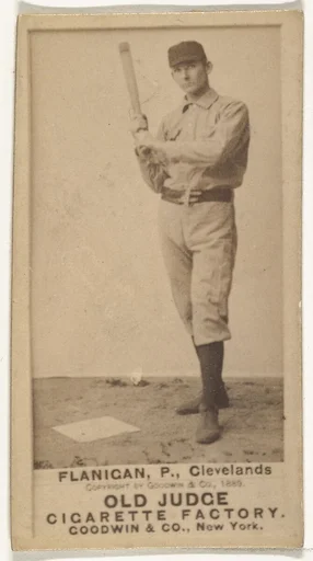 Flanigan, Pitcher, Cleveland, from the Old Judge series (N172) for Old Judge Cigarettes