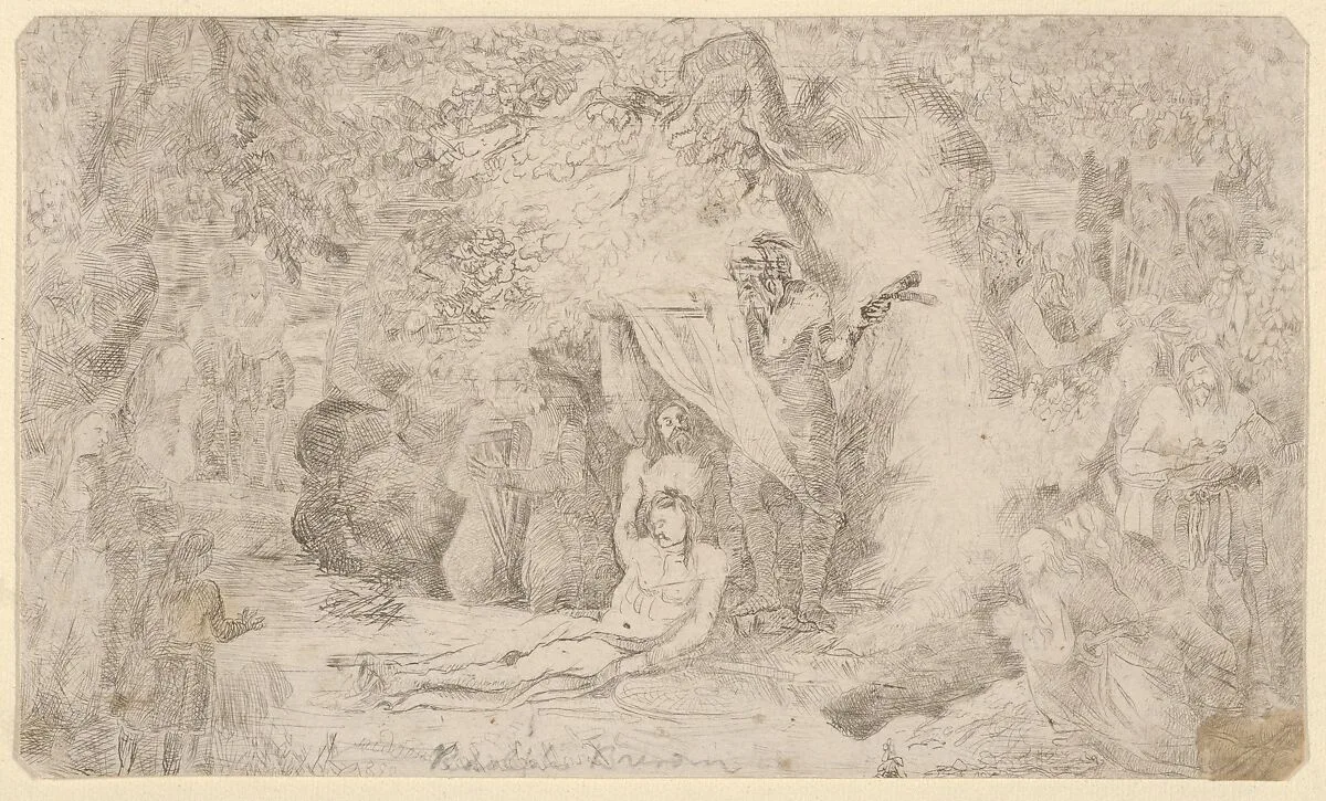 La Mort d'Uncas (The Death of Uncas) — Rodolphe Bresdin