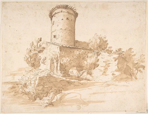 Landscape with Cylindrical Tower