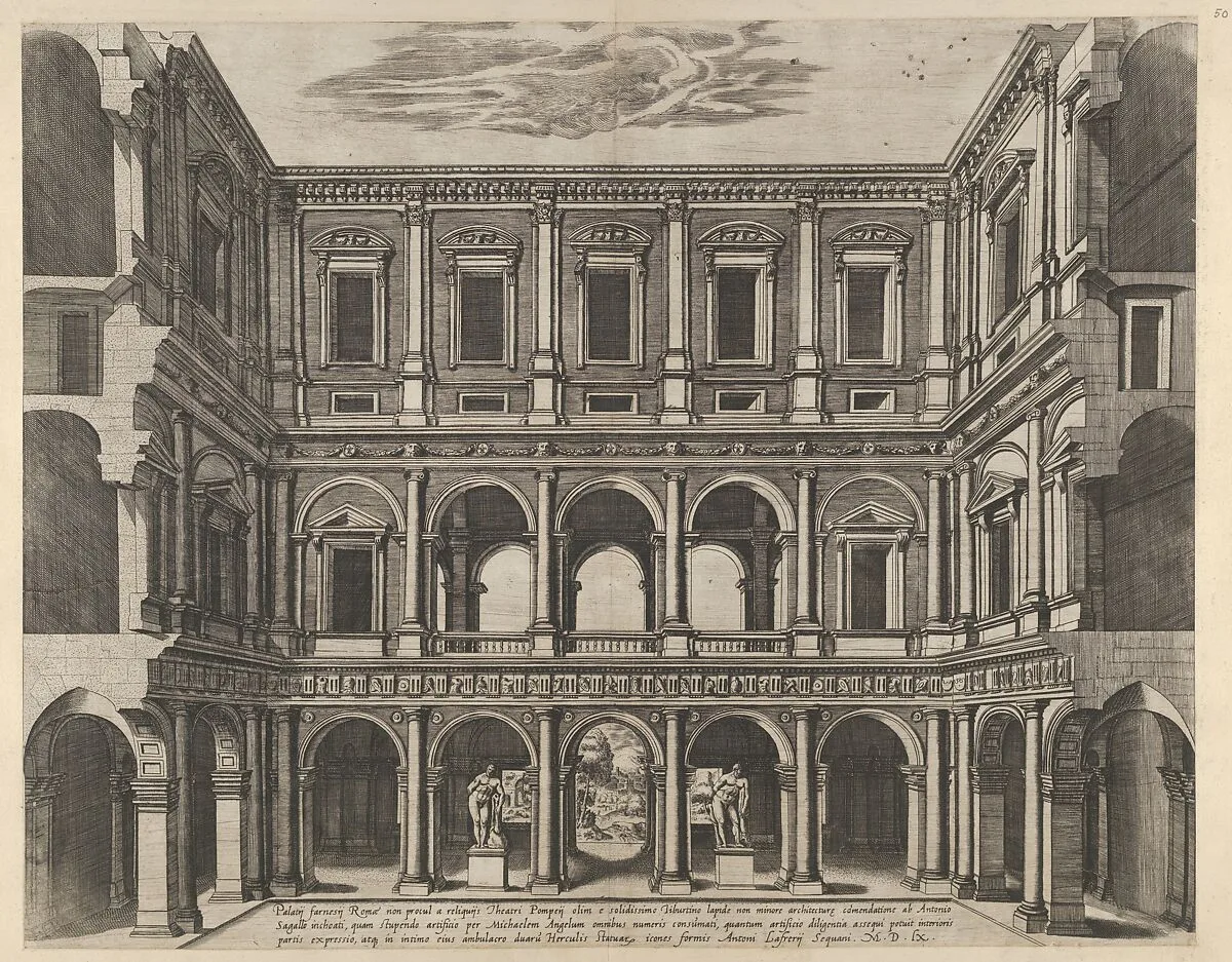 Speculum Romanae Magnificentiae: Farnese Palace Interior — Anonymous|Antonio Lafreri