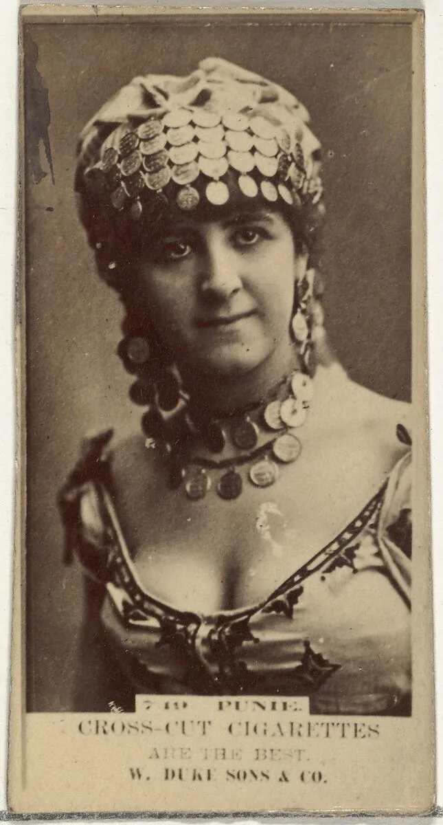 Card Number 719, Punie, from the Actors and Actresses series (N145-3) issued by Duke Sons & Co. to promote Cross Cut Cigarettes — W. Duke, Sons & Co.