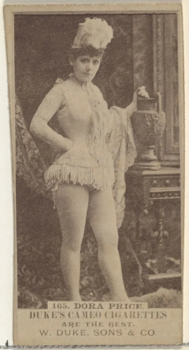Card Number 165, Dora Price, from the Actors and Actresses series (N145-5) issued by Duke Sons & Co. to promote Cameo Cigarettes — W. Duke, Sons & Co.