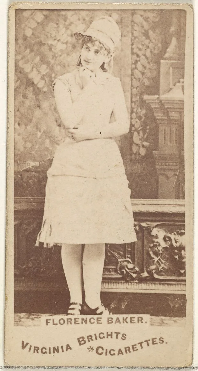 Florence Baker, from the Actors and Actresses series (N45, Type 1) for Virginia Brights Cigarettes — Allen & Ginter