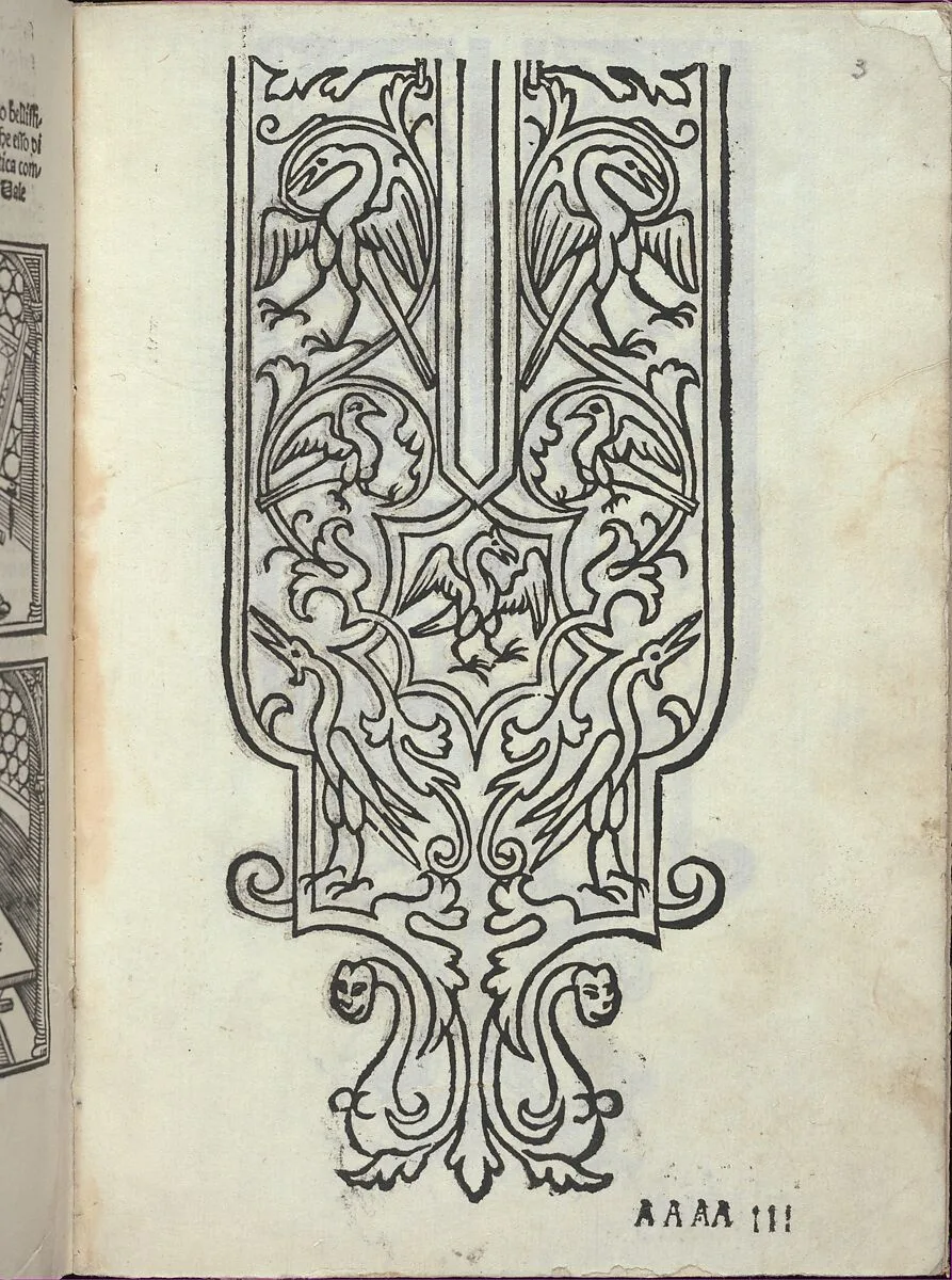 Libro quarto. De rechami per elquale se impara in diuersi modi lordine e il modo de recamare...Opera noua, page 3 (recto) — Alessandro Paganino