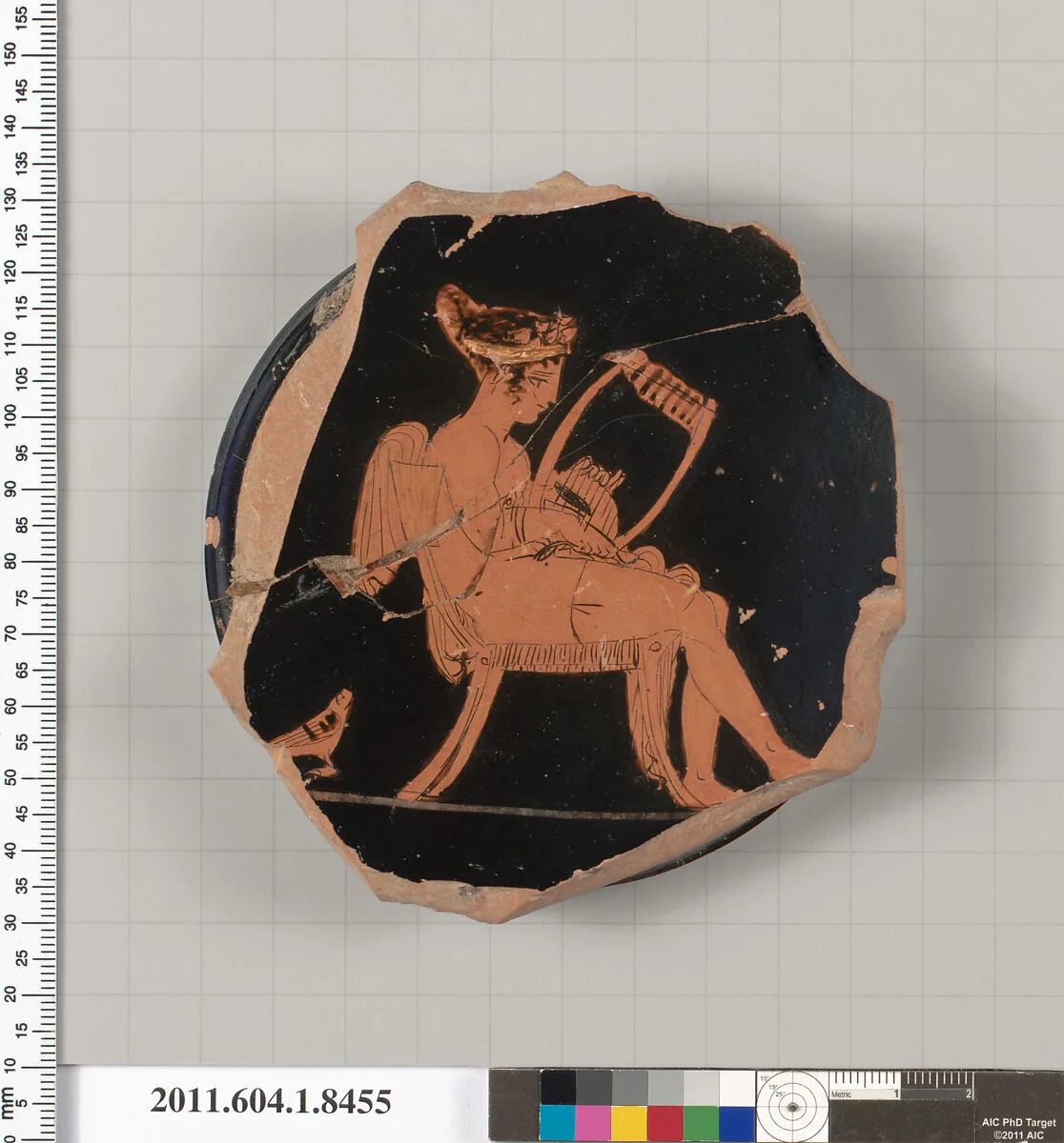 Terracotta fragment of a stemless kylix (drinking cup) — Unknown