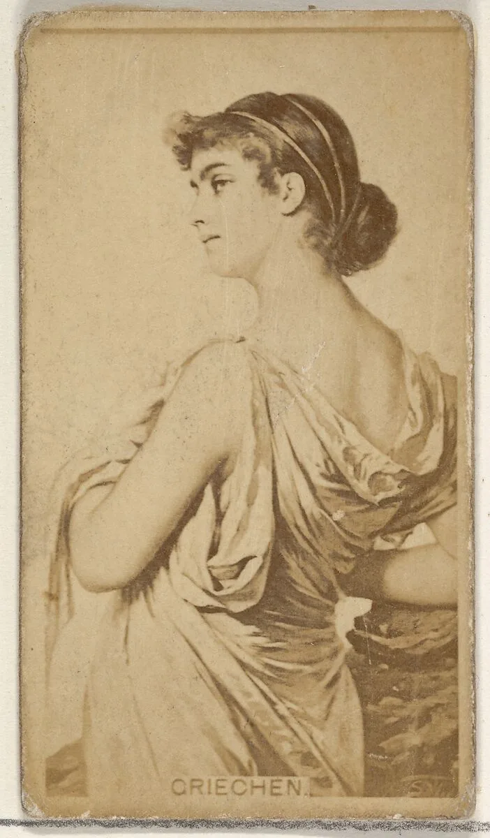Griechen, from the Actors and Actresses series (N45, Type 8) for Virginia Brights Cigarettes — Allen & Ginter