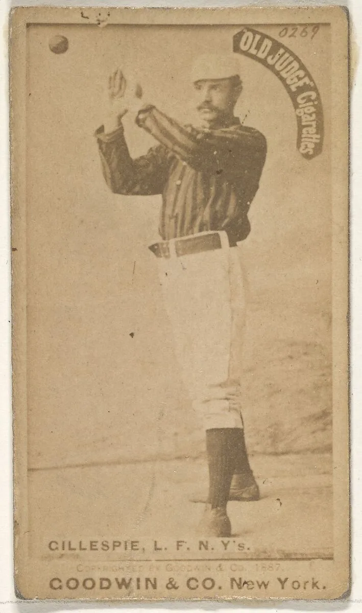 Peter Patrick Gillespie, Left Field, New York, from the Old Judge series (N172) for Old Judge Cigarettes — Goodwin & Company