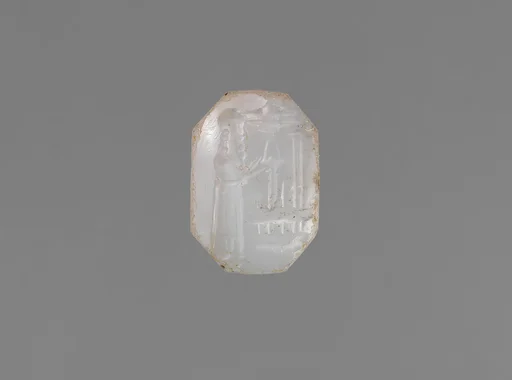 Stamp seal (octagonal pyramid) with cultic scene