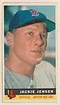 Jackie Jensen, Outfield, Boston Red Sox, from the Bazooka "Blank Back" series (R414-15), issued by Topps Chewing Gum Company. — Topps Chewing Gum Company