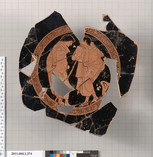 Terracotta fragments of a kylix (drinking cup)
