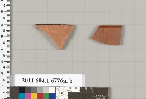 Terracotta rim fragments of kylikes (drinking cups)