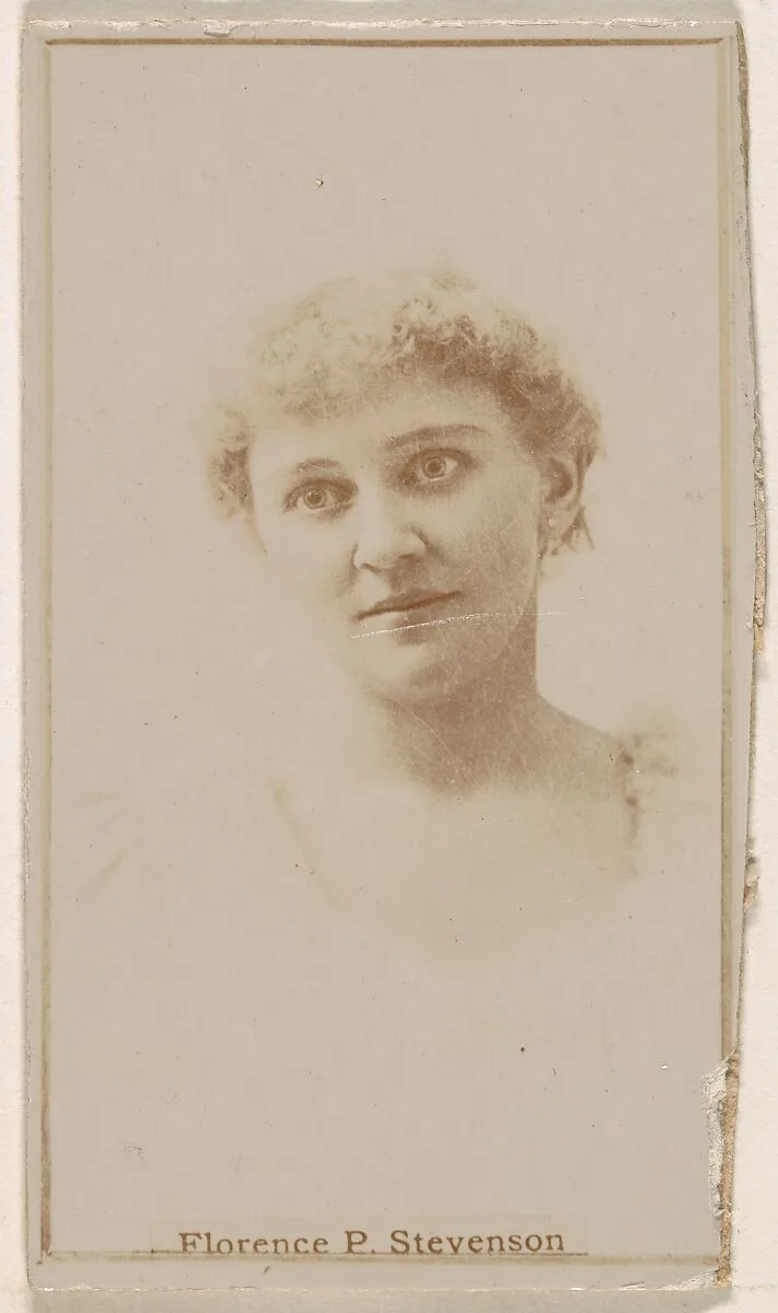 Florence P. Stevenson, from the Actresses series (N245) issued by Kinney Brothers to promote Sweet Caporal Cigarettes — Kinney Brothers Tobacco Company