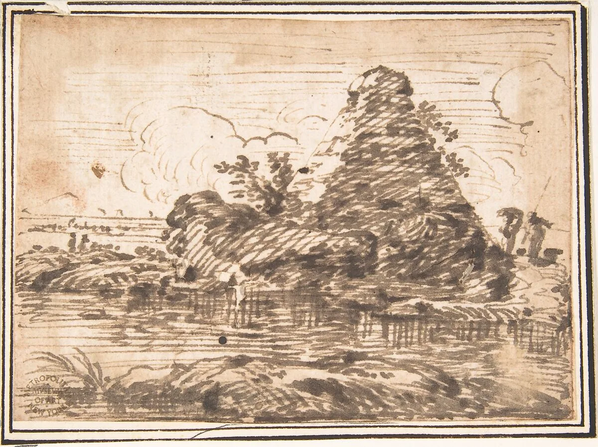 Landscape — Anonymous, Italian, Roman-Bolognese, 17th century