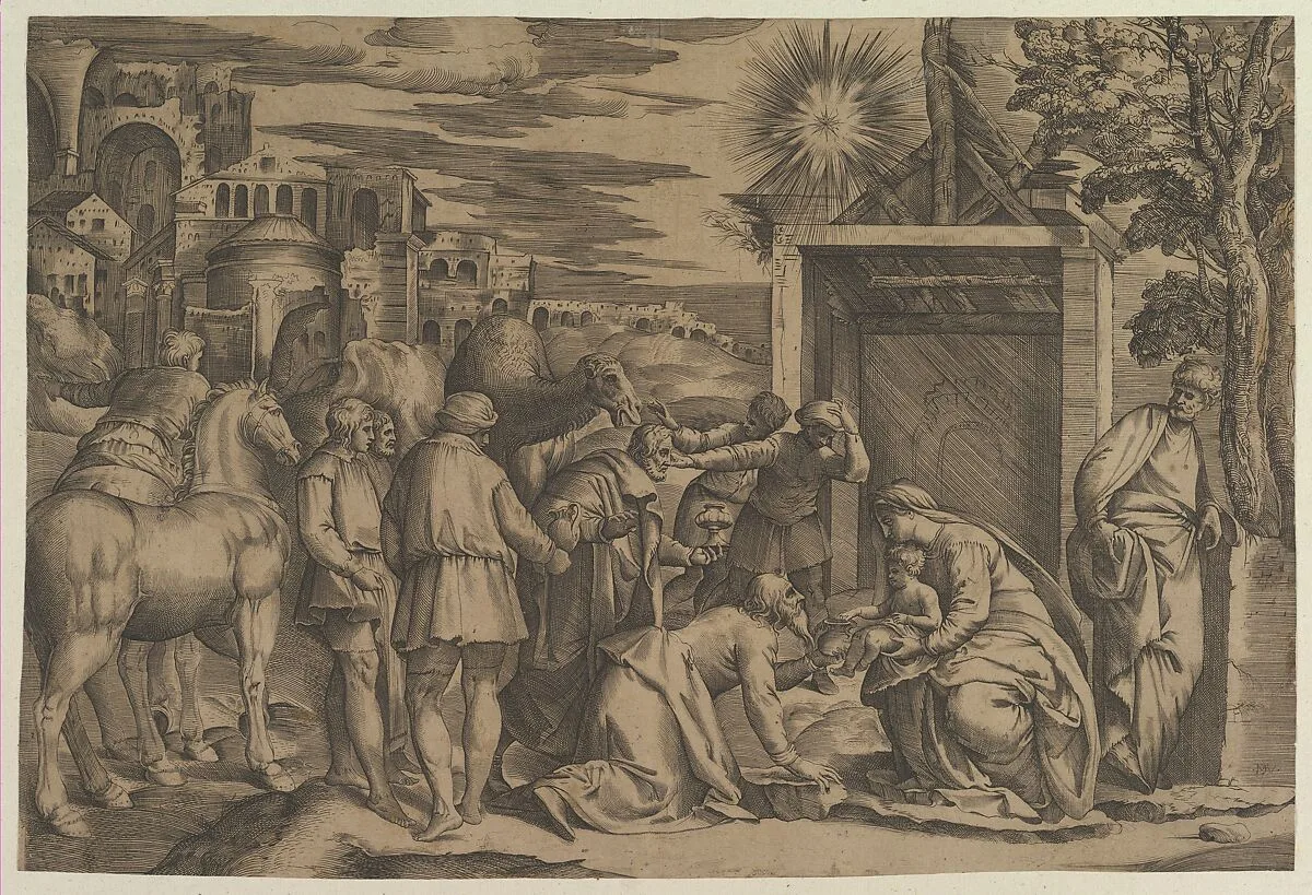 The Adoration of the Magi — Battista Franco|Monogrammist 9|Marco Angolo del Moro