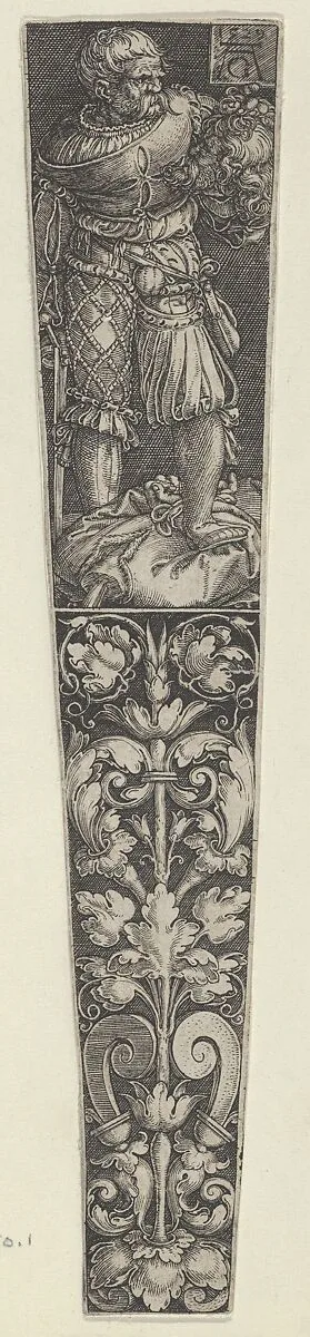 Design for a Dagger Sheath, with Executioner and Head of John the Baptist — Heinrich Aldegrever