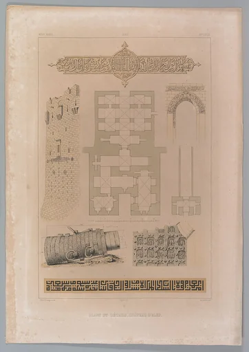 59. Plan et details, Château d’Alep
