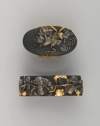 Sword-Hilt Collar and Pommel (Fuchigashira)