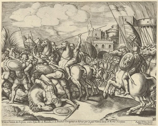 The victory of Scipio over Syphax