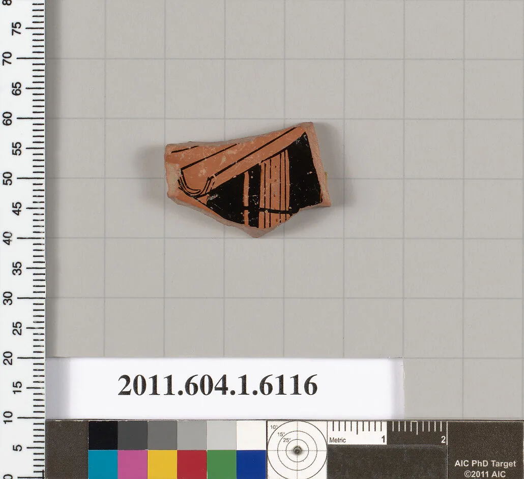 Terracotta fragment of a kylix (drinking cup) — Unknown